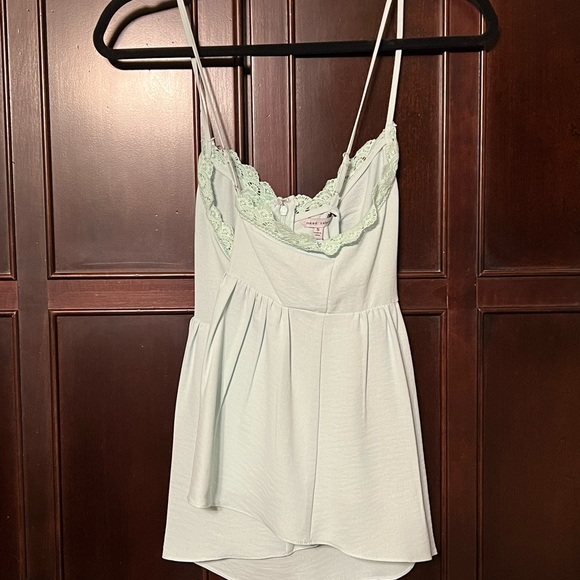 Naked Zebra Crochet Tank Top - Color Mint Green Size Small NWT - Picture 2 of 5